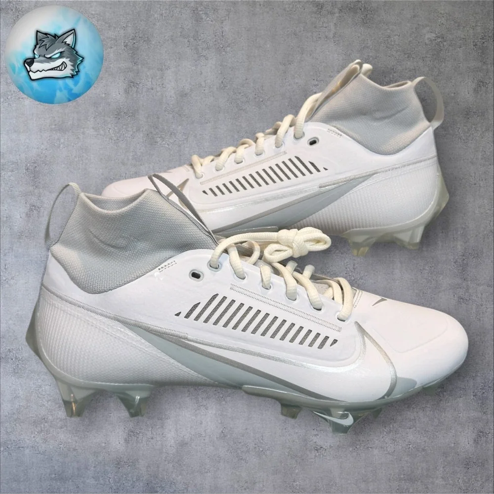 Nike Vapor Edge Pro 360 2 Football White Metallic Silver Men's Sz 16 DA5456-100